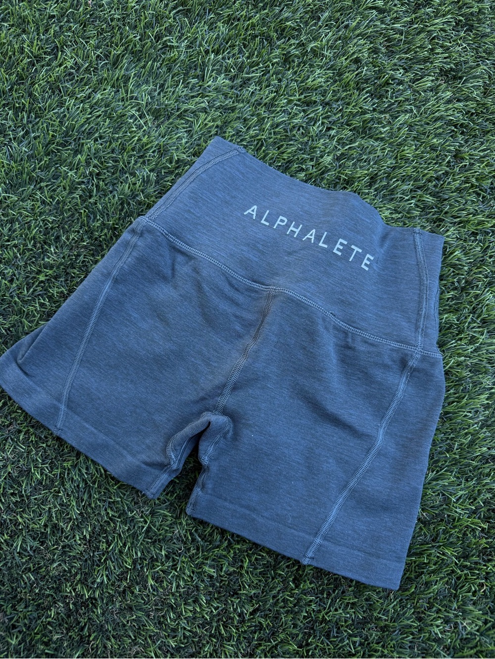 Alphalete Women's High-Rise Forrest Green Bike Shorts